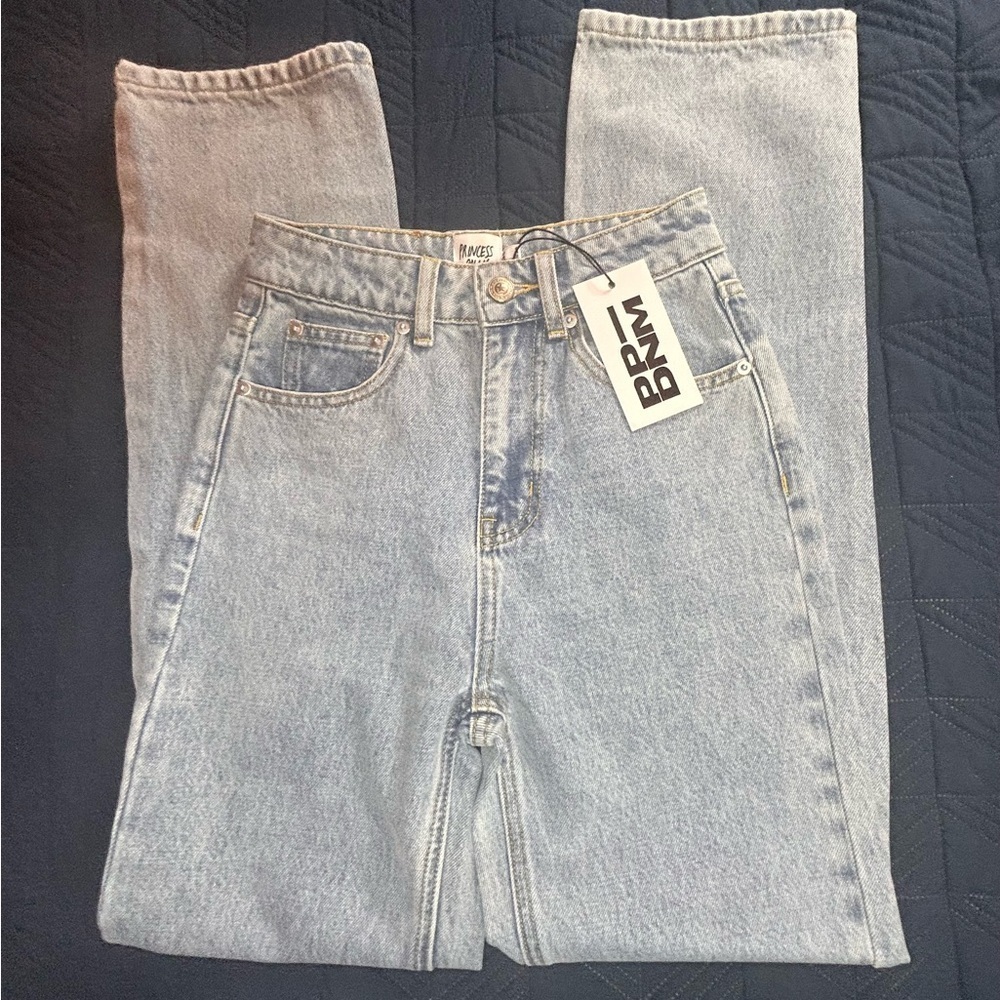 Princess Polly Holland High Rise Straight Leg Jeans Denim